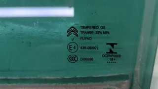 YQ00043480 Стекло двери задней левой Citroen C3 Aircross  Арт 20601634, вид 2