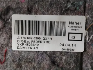 A1766820300 Изоляция колесной арки Mercedes A W176 Арт 2-184230, вид 3