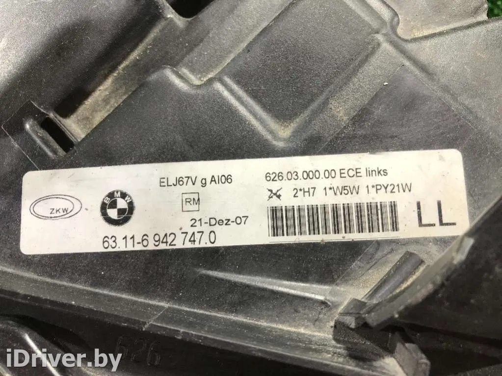 63.11-6 942 747.0 Фара передняя левая BMW 3 E90/E91/E92/E93 Арт 59526423, вид 3