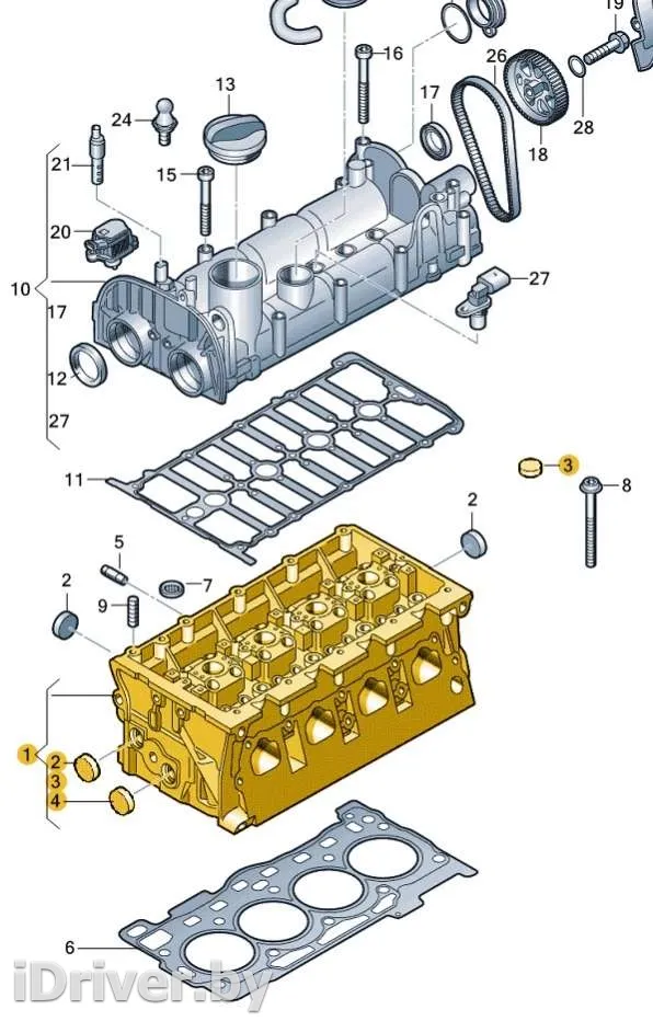 cxsa, 04E103065f Головка блока цилиндров Volkswagen Golf 7 Арт 120212, вид 1