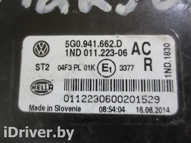 5G0941662D Фара противотуманная правая Volkswagen Golf 7 Арт 227, вид 5