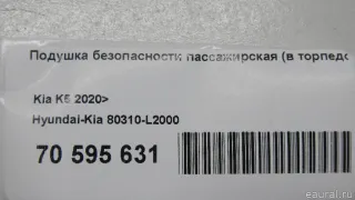80310L2000 Hyundai-Kia Подушка безопасности пассажирская (в торпедо) Kia K5 3 Арт E23761711, вид 9