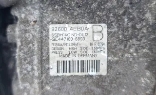 92600-4EB0A Компрессор кондиционера Nissan Qashqai 2 Арт AL13653540922_2, вид 2