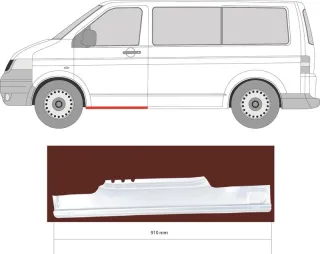  Порог левый Volkswagen Multivan T5 restailing Арт car0207632_3
