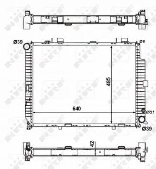 56140 Радиатор основной Mercedes E W210 Арт AL15139879730, вид 4