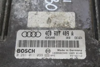 Блок управления двигателем Audi A8 D3 (S8) 2002г. 4E0907409A 0281011099 - Фото 5