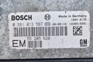 0281013567 55205620 Блок управления двигателем Opel Zafira B Арт e2702356, вид 3