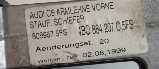 4B0864207C 4B0864245AH Подлокотник Audi A6 C5 (S6,RS6) Арт e4748013, вид 4