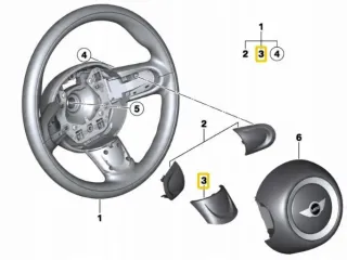 6773643 32306773643 Руль MINI CLUBMAN R55 Арт e6855089, вид 2