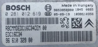 0281012619 9653958980 Блок управления двигателем Peugeot 106 Арт e7570268, вид 3