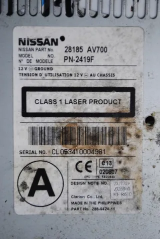 28185AV700 Блок навигации Nissan Primera 12 Арт e7799073, вид 6
