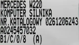 A0245457032 0261206243 26RT5251 Блок управления двигателем Mercedes S W220 Арт e8928529, вид 6