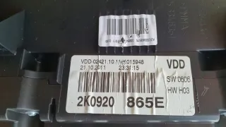 2K0920865E Щиток приборов (приборная панель) Volkswagen Caddy 3 Арт e9152048, вид 3