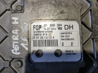 5WK9419 Блок управления двигателем Opel Astra H Арт e9154854, вид 2