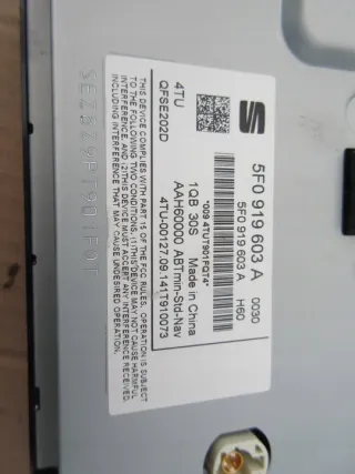 5F0919603A Блок навигации Seat Leon 3 Арт e9643028, вид 3