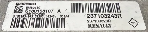 237103243R 237103328R S180158107A Блок управления двигателем Renault Megane 3 Арт e9692190, вид 2