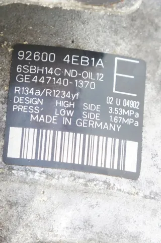 926004EB1A 447140-1370 Компрессор кондиционера Nissan Qashqai 2 Арт e9785478, вид 2