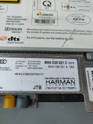 8W0035021C 8W0035021A Блок навигации Audi A4 B9 Арт e9803039, вид 6