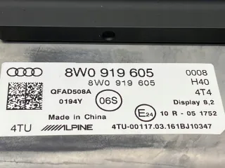 8W0919605 Блок навигации Audi A4 B9 Арт e9979233, вид 3