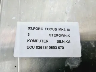 0261S10853 Блок управления двигателем Ford Focus 3 Арт e10012463, вид 4