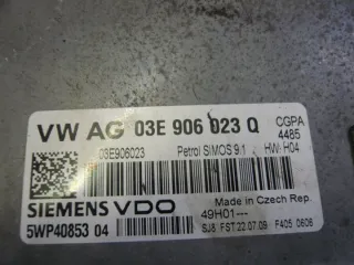 03E906023Q 5WP40853 Блок управления двигателем Skoda Fabia 2 Арт e10110740, вид 2