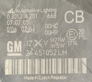 0301214201 Фара левая Opel Zafira B Арт e10293360, вид 6