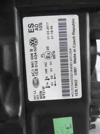 6C1941006B Фара правая Volkswagen Polo 5 Арт e10315221, вид 5