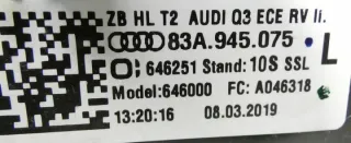83A945075 P235 Фонарь задний левый Audi Q3 1 Арт e10428949, вид 5