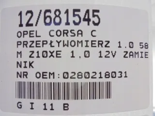 0280218031 IMPRK1322266, Расходомер воздуха Opel Corsa C Арт e10461004, вид 5