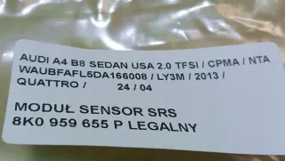 8K0959655P Блок AirBag Audi A4 B8 Арт e10462798, вид 9