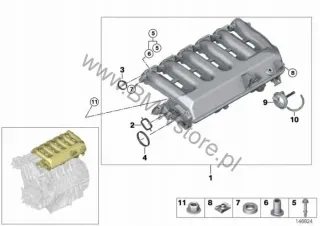 7786961 71424207 Коллектор впускной BMW X5 E53 Арт e10034252, вид 11