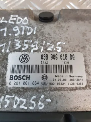 038906018DQ 0281001864 Блок управления двигателем Seat Toledo 2 Арт e12620263, вид 2