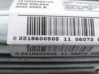 2218600505 Подушка безопасности Mercedes S W221 Арт e12607486, вид 5