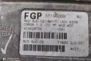 FGP55190069WJ Блок управления двигателем Opel Corsa C Арт e12589819, вид 2