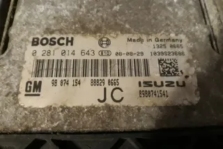 0281014643 Блок управления двигателем Opel Astra H Арт e12589691, вид 1
