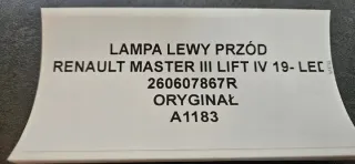 260607867R Фара левая Renault Master 3 restailing Арт e12567559, вид 9