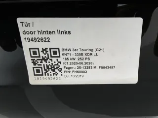 3500906 Дверь задняя левая BMW 3 G20/G21 Арт e12562738, вид 4