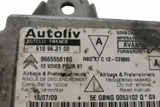 9665558180 Блок AirBag Citroen C5 2 Арт e12558113, вид 2