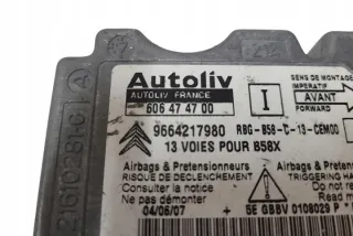 9664217980 Блок AirBag Citroen C4 2 Арт e12558033, вид 2