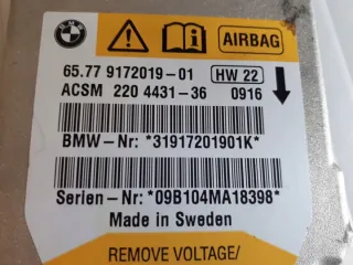 9172019 Блок AirBag BMW 5 E60/E61 Арт e12557943, вид 3