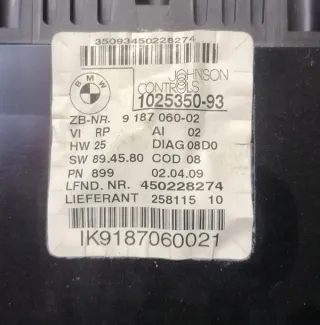 1025350-93 Щиток приборов (приборная панель) BMW 3 E90/E91/E92/E93 Арт e12525203, вид 2
