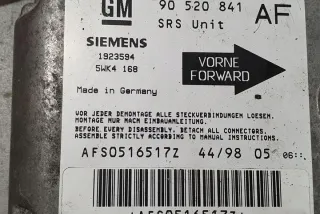 F35_ 1923594 Блок AirBag Opel Astra G Арт e12524814, вид 3