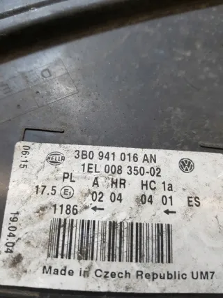 3B0941016AN Фара правая Volkswagen Passat B5 Арт e12522543, вид 7