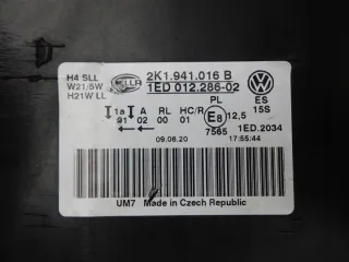 2K1941016B Фара правая Volkswagen Caddy 3 Арт e12501798, вид 8