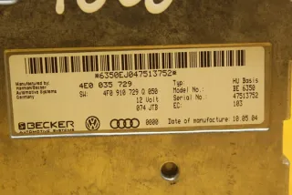 4E0035729 4F0910729Q Блок комфорта Audi A6 C6 (S6,RS6) Арт e12465077, вид 2
