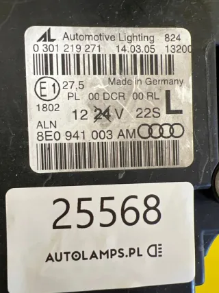 8E0941003AM Фара левая Audi A4 B7 Арт e12401628, вид 2