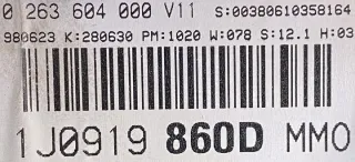 06A906019BF 1J0959799H Блок управления двигателем Volkswagen Golf 4 Арт e12393011, вид 4