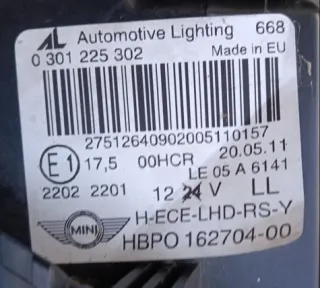 2006-2013R 162704-00 Фара правая MINI Cooper R56 Арт e12361031, вид 4
