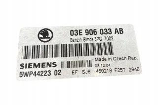 03E906033AB Блок управления двигателем Skoda Fabia 1 Арт e12320817, вид 2
