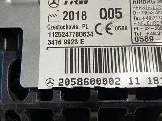 2058600002 Подушка безопасности Mercedes C W205 Арт e12283892, вид 3
